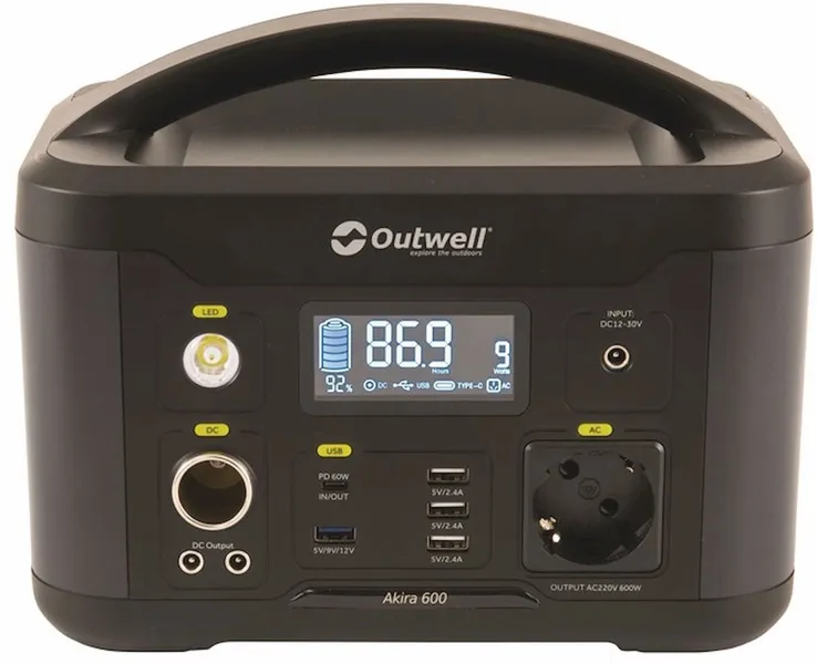 Outwell Akira 600 Power Station Draagbare Lithiumaccu 3 Outwell Akira 600 Power Station Draagbare Lithiumaccu