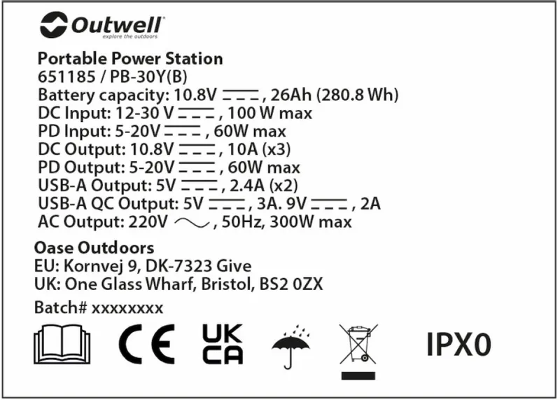 Outwell Akira 300 Power Station Draagbare Lithiumaccu 7 Outwell Akira 300 Power Station Draagbare Lithiumaccu - Afbeelding 5