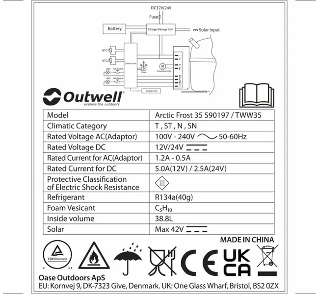 Outwell Arctic Frost 35 Compressor Koelbox - 39 Liter - Grijs 20 Outwell Arctic Frost 35 Compressor Koelbox - 39 Liter - Grijs - Afbeelding 18