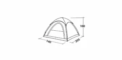 Easy Camp Comet 200 Koepeltent - 2 Personen -Buiten Kamperen 120338 comet 200 drawing perspective2