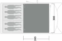 Outwell Greenwood 5 Vloerkleed - Grijs - 265 X 300 Cm -Buiten Kamperen 1235 1900 greenwood 5