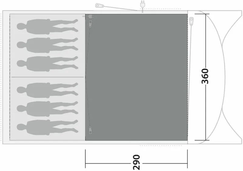 Outwell Greenwood 6 Vloerkleed - Grijs 5 Outwell Greenwood 6 Vloerkleed - Grijs - Afbeelding 3