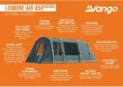 Vango Lismore Air 450 Opblaasbare Tunneltent - 4 Persoons - Groen -Buiten Kamperen 1900 1783 lismore air 450 package 3