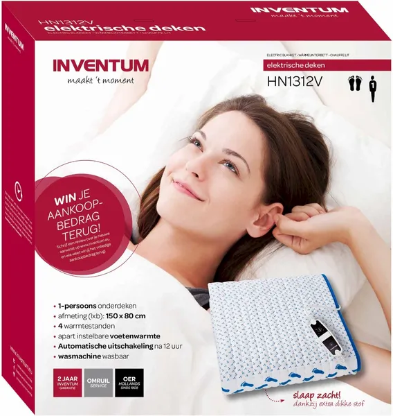 Inventum HN1312V Elektrische Deken - 1 Persoons 6 Inventum HN1312V Elektrische Deken - 1 Persoons - Afbeelding 4