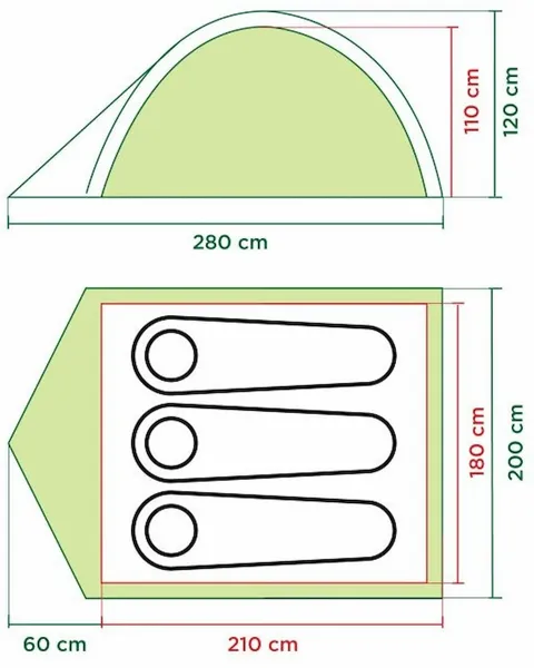 Coleman Darwin 3 Koepeltent - 3 Persoons 4 Coleman Darwin 3 Koepeltent - 3 Persoons - Afbeelding 2