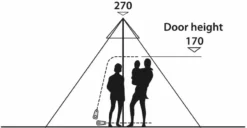 Easy Camp Moonlight Tipi 8 Familietent - 8 Persoons -Buiten Kamperen 622 1200 120381 moonlight tipi drawing other4
