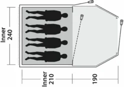 Outwell Earth 4 Tunneltent - 4 Persoons -Buiten Kamperen 900 1234 f92a9958 f84b 48cb 9b17 4ed7df549566 1280x960