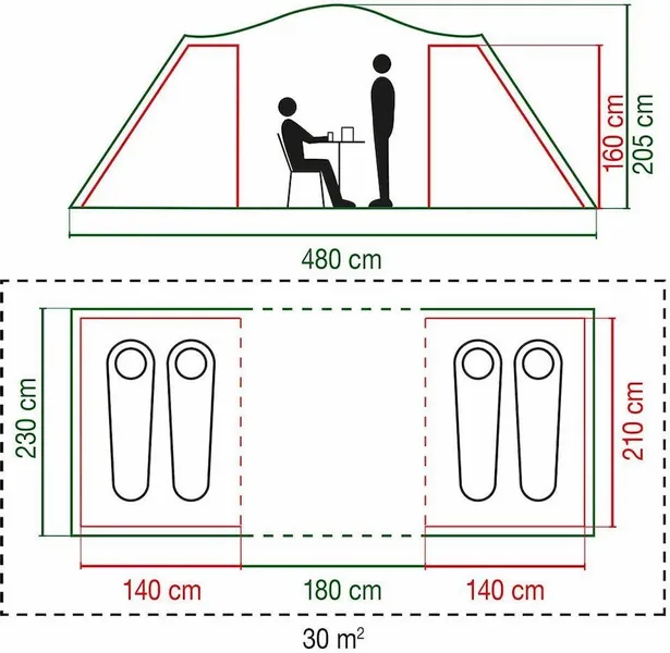 Coleman Spruce Falls 4 Vis-a-vis Tent - 4 Persoons 7 Coleman Spruce Falls 4 Vis-a-vis Tent - 4 Persoons - Afbeelding 5