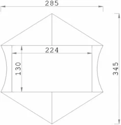 ESVO Sleedoorn Trekkerstent - 2 Personen -Buiten Kamperen 932 900 esvo sleedoorn tekening