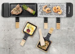 Bestron Raclette/Steengrill - 4 Personen -Buiten Kamperen bestron raclettesteengrill 4 personen 6