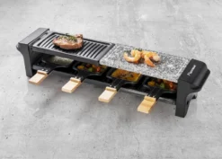 Bestron Raclette/Steengrill - 4 Personen -Buiten Kamperen bestron raclettesteengrill 4 personen 7