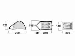 Husky Bizam Koepeltent - 2+ Persoons 20 Husky Bizam Koepeltent - 2+ Persoons -Buiten Kamperen bizam afmetingen