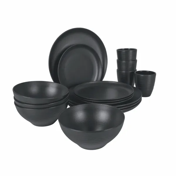 Bo-Camp Orville Melamine Serviesset - 16-delig - Antraciet 3 Bo-Camp Orville Melamine Serviesset - 16-delig - Antraciet