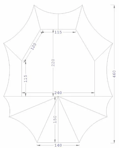 ESVO Bedouin 240 Piramidetent - 3 Persoons 4 ESVO Bedouin 240 Piramidetent - 3 Persoons - Afbeelding 2