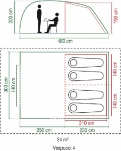 Coleman Vespucci 4 Tunneltent - 4 Persoons -Buiten Kamperen flo 2000019537 01 resultaat
