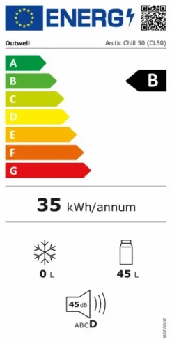 Outwell Arctic Chill 50 Compressor Koelbox - 45 Liter - Blauw -Buiten Kamperen getimage 3