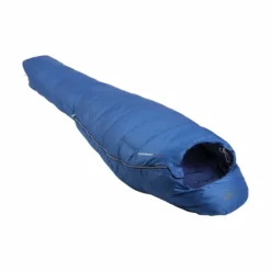 Nomad Pegasus 340 Mummyslaapzak - Blauw - Ritspositie Links -Buiten Kamperen nomad pegasus 340 blauw liggend 1