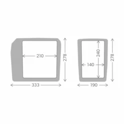 Dometic TropiCool TCX 07 Elektrische Koelbox - 7 Liter -Buiten Kamperen tcx07 box dimensions 1