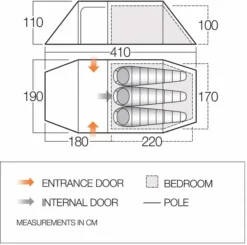 Vango Scafell 300+ Tunneltent - 3 Persoons -Buiten Kamperen vango scafell 300plus 1