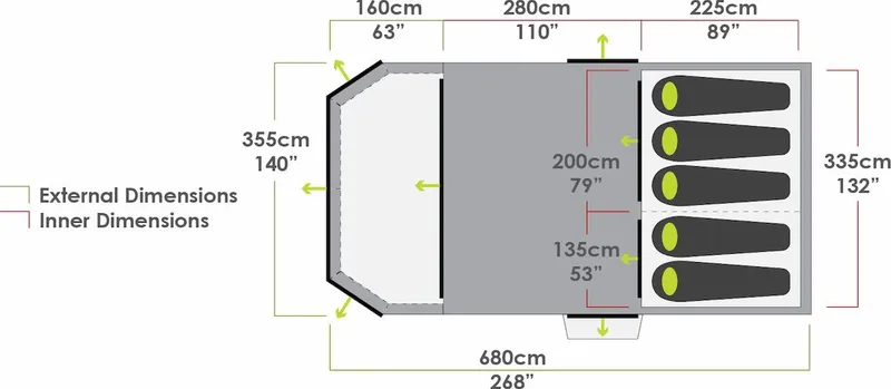 Zempire Aero TL Pro Opblaasbare Tent - 5 Persoons 20 Zempire Aero TL Pro Opblaasbare Tent - 5 Persoons - Afbeelding 18