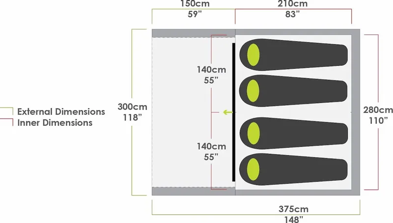 Zempire Evo TS Opblaasbare Tent - 4 Persoons 22 Zempire Evo TS Opblaasbare Tent - 4 Persoons - Afbeelding 20